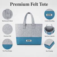 Nouveauté, sac fourre-tout en feutre personnalisé OEM ODM avec logo, écologique, léger, durable, grande capacité, multi-usages, pour le shopping et le rangement