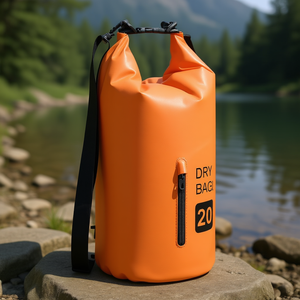 Bolsa Impermeable Naranja de 5.3 Galones con Cierre para Uso en Exteriores - Product Image 2