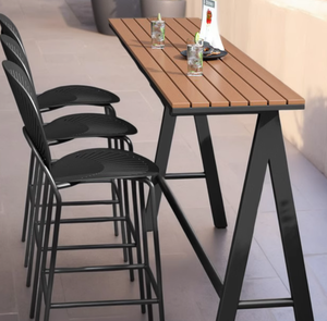 חם מכירת אחורי משענת חיצונית גבוהה קפה קפה בר אוכל סט בר סט שולחן כיסא כיסא - Product Image 2