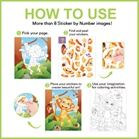 Livres d'autocollants personnalisés jeu de cerveau-livre d'activités d'autocollants par numéros pour enfants jouets éducatifs livre de peinture d'autocollants en vinyle en spirale