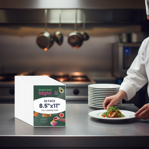 Cubierta para Menú D0100HP44WW 8.5x11 de Carga Superior para Equipos de Servicio en Restaurantes y Hoteles - Product Image 2