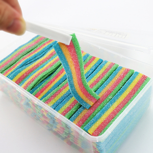 Bonbons <span class=keywords><strong>en</strong></span> forme de <span class=keywords><strong>ruban</strong></span> <span class=keywords><strong>arc</strong></span>-<span class=keywords><strong>en</strong></span>-<span class=keywords><strong>ciel</strong></span>, 11cm, à mâcher, doux, gomme, dans une boîte <span class=keywords><strong>en</strong></span> plastique - Product Image 4
