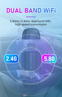 Çift bağlantı noktası USB + tip-c kablosuz Carplay adaptörü BT5.4 Wifi6 oto GPS navigasyon Android arabalar ve Carplay ile uyumlu