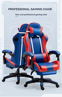Chaise de sport économique en cuir PU blanc et noir de petite taille 610 pièces pour joueurs PC