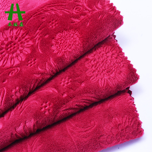 Vải Mulinsen Bán Chạy Emboss <span class=keywords><strong>Plain</strong></span> Dye Double Side Vải Siêu Mềm - Product Image 2