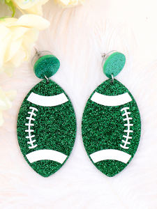 Aretes Deportivos Vintage con Diseño de Balón de Fútbol, Acero Inoxidable, Rojo, Azul, Verde, Oro Rosa, Brillantes, Unisex, Ecológicos - Product Image 3