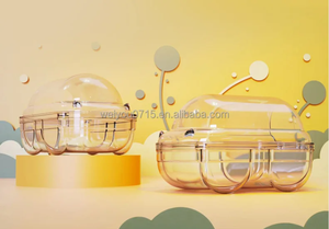 Hamster Salle de bain et toilette <span class=keywords><strong>Baignoire</strong></span> à double usage <span class=keywords><strong>Baignoire</strong></span> Sable Urine Sable Fil d'or Ours Prévention des éclaboussures Hamster <span class=keywords><strong>Cage</strong></span> Fournitures - Product Image 5