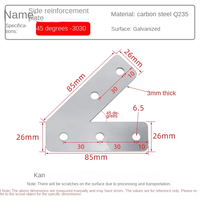 Conector de Esquina de Perfil de Aluminio Personalizado de 45/135 Grados, Placa de Refuerzo de Superficie, Ángulo Lateral para 30 40