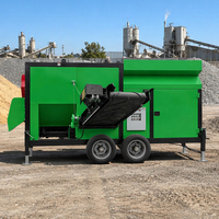 Trommel de criblage de sol haute capacité à vendre – Machine de criblage de compost portable pour le criblage du substrat
