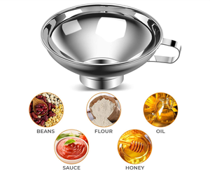 Entonnoir de mise en conserve en acier inoxydable 304 pour bocaux à col large et à col standard, ustensile pour le transfert d'ingrédients secs, passoires et égouttoirs, vente en gros - Product Image 1