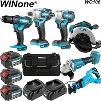 2023 nouvelle remise de haute qualité 21v Max 6 outils Kits combinés sans fil Lithium Ion outils 20V
