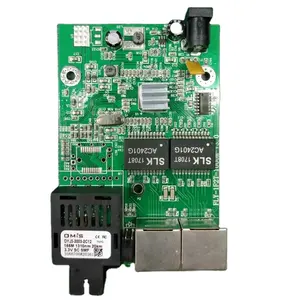 10/100/1000Mbps Fibra óptica Mini SFP 16 Ranuras Rack Convertidor de medios Transceptores de tarjetas