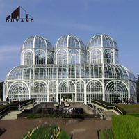 Grand château d'extérieur pour fête Banquet Maison en métal Gazebo en fer forgé Serres élégantes Orangeries Véranda de mariage de luxe