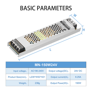 10M Set Lengkap LED Strip Aliran Cahaya Runner 2835 WS2811 120 LEDs/<span class=keywords><strong>M</strong></span> dengan Panel Sentuh RF dan AC-DC 24V 150W Suplai Daya Switching - Product Image 5