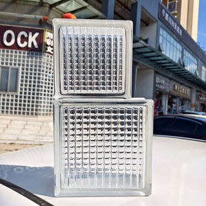 En iyi fiyat 190-190-80mm buzlu renk temizle çukur cam tuğla/blok mavi yeşil kırmızı pembe açık oturma odası banyo için - Product Image 3