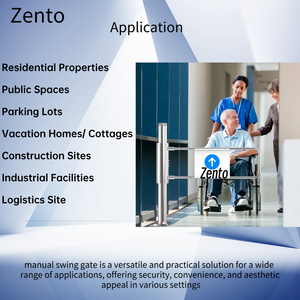 Barriera Girevole Manuale Zento Senza Elettricità, Facile Installazione, Bassa Manutenzione, Sicura per l'Ingresso di Sedie a Rotelle - Product Image 5