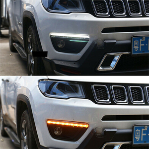 Đèn <span class=keywords><strong>LED</strong></span> Chạy Ban Ngày RoadRage Đèn Báo Rẽ Màu Trắng Vàng Cho Xe Jeep Compass 2017 2018 - Product Image 2