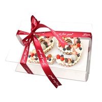 Boîtes à gâteaux transparentes en PET blanc personnalisées et colorées, boîtes transparentes roses en promotion