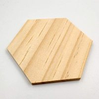 Plaque hexagonale en bois de pin vierge pour étiquettes