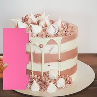 20 Muster Frosting-Creme Streifenkanten-Kamm Große Backwerkzeuge Mehrfarbige Acryl-Kuchenglätter Schaber