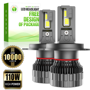 Lámparas LED Retrofit H4 de Doble Haz de 110W, 10000Lm, 6500K, 12V, de Aluminio Aeronáutico, Kit Mejorado para Tiendas Minoristas, Gran Venta - Product Image 1