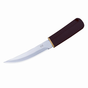 Cuchillo para Frutas Forjado D2 con Funda, Cuchillo Curvo Pirata, Cuchillo para Frutas Doméstico, Pelador, Cuchillo Pequeño Afilado Portátil para Exteriores - Product Image 5