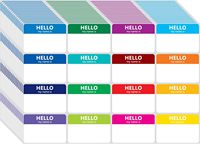 400 autocollants d'étiquette de nom colorés 16 couleurs (7.62cm X 5.08cm) badges d'identification de bâton pour étiquettes d'emballage