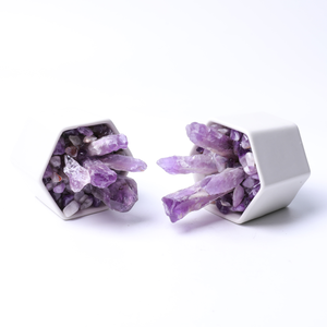 Jiejing-suministros de decoración de bonsái, punto de amatista de alta calidad, <span class=keywords><strong>piedras</strong></span> de caída en el interior - Product Image 5