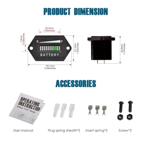 48V IP68 Không Thấm Nước Golf Cart Xe Nâng <span class=keywords><strong>LED</strong></span> Chỉ Số Mức Pin Lập Trình Hiển Thị Kỹ Thuật Số Pin Charge Meter - Product Image 5