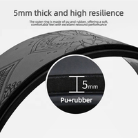 Roue de yoga en PU et ABS antidérapante, durable, pour correction de posture, ouverture des épaules, anneau de Pilates, étirement dorsal, soulagement des douleurs dorsales, unisexe