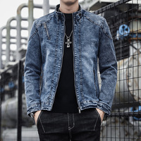 Veste en Jean Slim Vintage Homme Hiver Velours Chaud Écologique Respirant Décontracté pour Homme