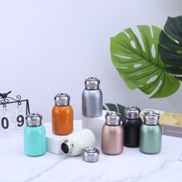 Botol Termos Bentuk Peluru Lucu, Anti Bocor, Dinding Ganda Stainless Steel 300ml, Portabel, Tahan Panas 12-24 Jam