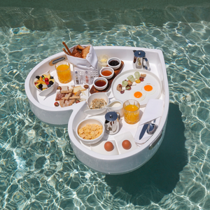 Plateau flottant en rotin utilitaire - Plateau flottant en plastique pour piscine, fête en plein air de 99GD - Product Image 3