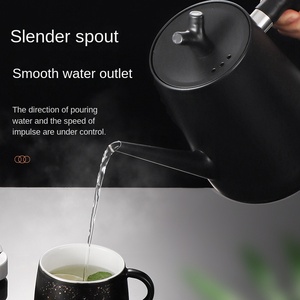 Wholesale Ceramic Electric Gooseneck <b>Kettle</b> with Metal Handle High Temperature Resistance 1L/1.5L Capacity Classic Design Lid - Product Image 5