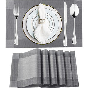 Napperons de table de mariage jetables en papier, coton et polyester creux en silicone napperon de table à carreaux imperméable à l'eau - Product Image 4