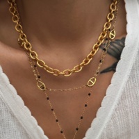 Collier en corde torsadée de haute qualité, plaqué or 18 carats, sans ternissement, en acier inoxydable, style vintage, bijoux de luxe pour femmes, Dazan 2027