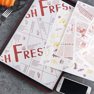 Fast Food Shop Custom Printed Eco-friendly PE Coated Hamburger Baking <b>Paper</b> Greaseproof Packaging Wrapping for Bread Cake - Product Image 2