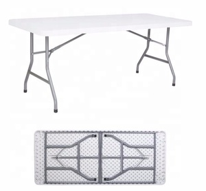 Mesas y Sillas Plegables de HDPE de 6 pies, Económicas, Moldeadas por Soplado, para Restaurantes, Venta al Por Mayor, Hechas en China - Product Image 3