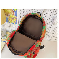 Sac à dos en peluche personnalisé avec logo, sac à dos de voyage en peluche moelleux et léger, pliable, avec broderie personnalisée