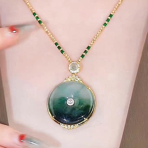 Popular Advanced Shiny Zircon <b>Ornament</b> Accessories Elegant Multi-Style Simulation Agate Round Teardrop <b>Buddha</b> Pendant Necklace - Product Image 1