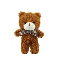 En gros, Mini ours en peluche avec nœud papillon à carreaux, breloque de sac, cadeau de mariage et de fête
