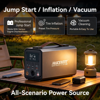 1800A 60000mAh Car Battery Jump Starter & Power Bank with Air Pump Tire Inflator Alloy Shell LED Light 12V Portable Auto Booster
