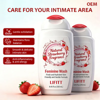 Vente en gros OEM – Nettoyant intime quotidien personnalisé aux herbes naturelles, parfum fraises, soin de la peau, équilibre du pH