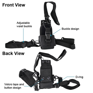 Arnés de Pecho para Walkie Talkie de Nailon, Correa de Hombro, Bolsa Táctica para Radio, Funda Protectora, Bolsa Colgante para Radio Bidireccional - Product Image 3