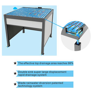 Pérgola con listones RGB personalizada, persiana impermeable de aluminio, cenador para exteriores, <span class=keywords><strong>Bioclima</strong></span> para pabellón de jardín - Product Image 4