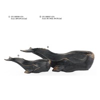 Großhandel Hand Bemalt Harz Ozean Serie Cetacean Figur Spermien Whale Skulptur für Nautischen Dekor