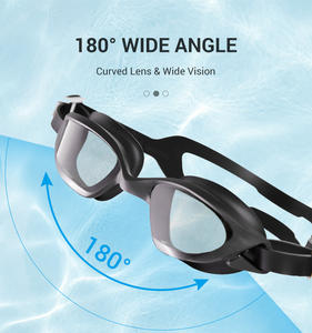 แว่นตาว่ายน้ำป้องกันรังสียูวีสำหรับเด็กผู้หญิง, แว่นตาสำหรับแข่งว่ายน้ำกันหมอกกันน้ำมีคุณสมบัติสายตาสั้นที่ดีที่สุดเลนส์ PC - Product Image 4