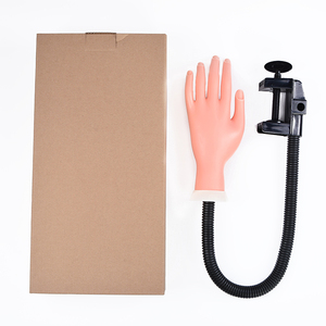 Movable <b>Practice</b> <b>Hand</b> Plastic Soft Flexible Holder Stand Salon Manicure <b>Nail</b> Art Training Mannequin Showing Tool Kit Bendable - Product Image 1