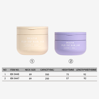 Pot de crème pour le visage OEM ODM 250ml 350ml, pots en PET avec couvercles à clapet, bouteilles en plastique pour gommage corporel et après-shampoing, personnalisables