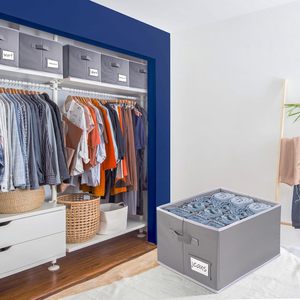 2023 New 4 Gói Lớn 12 Di Động Gấp Tủ Quần Áo Tổ Chức Hộp Vải Lưu Trữ Cho Quần Jean Quần Tủ Quần Áo Quần Áo Tổ Chức - Product Image 2